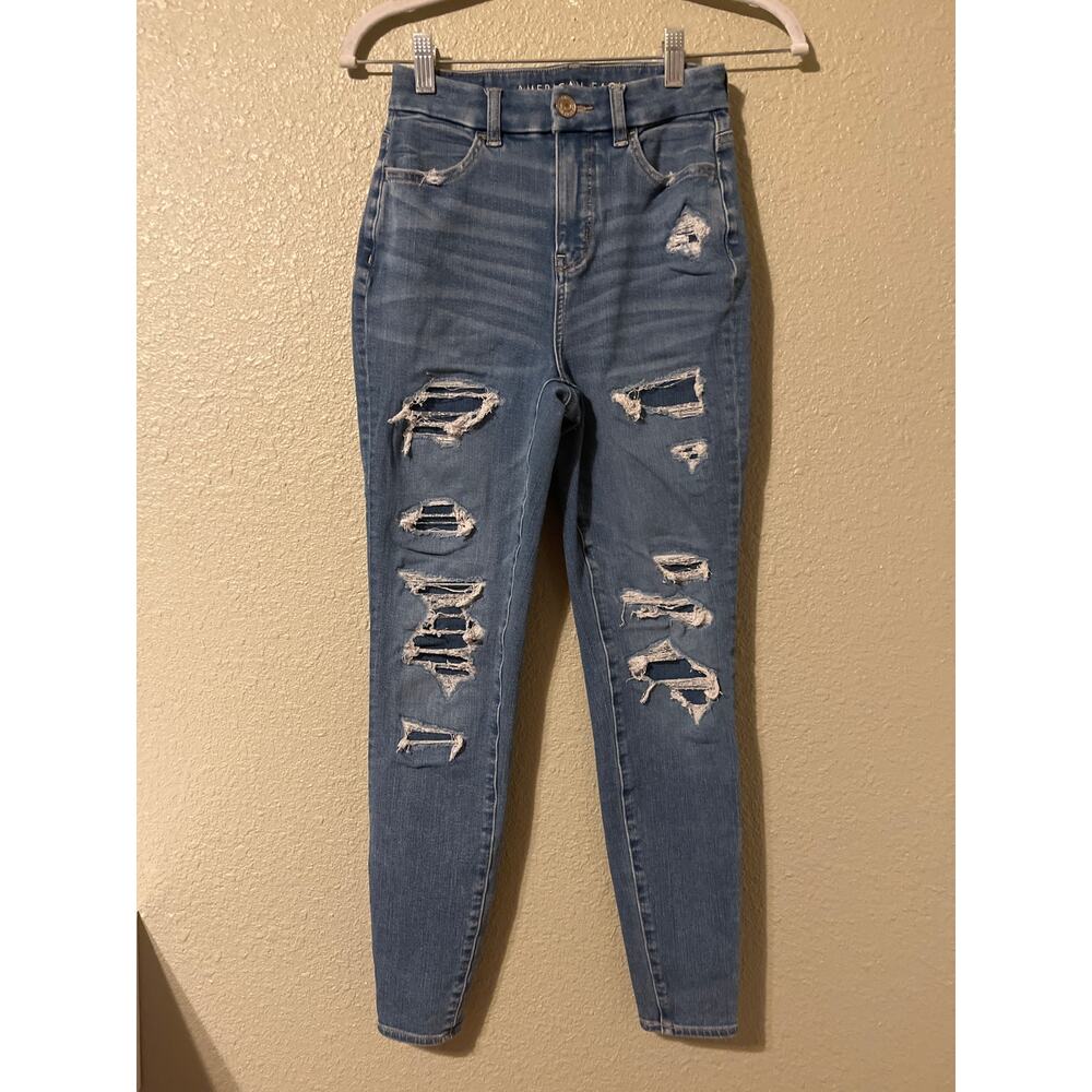 American Eagle women’s the dream, jean curvy high-rise Jeggings size 0 regular